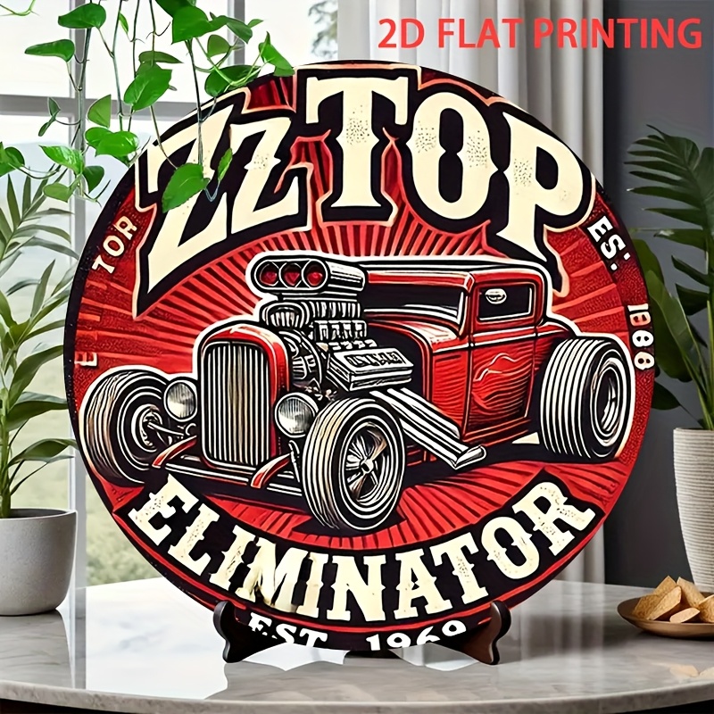 Vintage Collectible Plates - 2D Flat, 1pc ZZ Top Eliminator