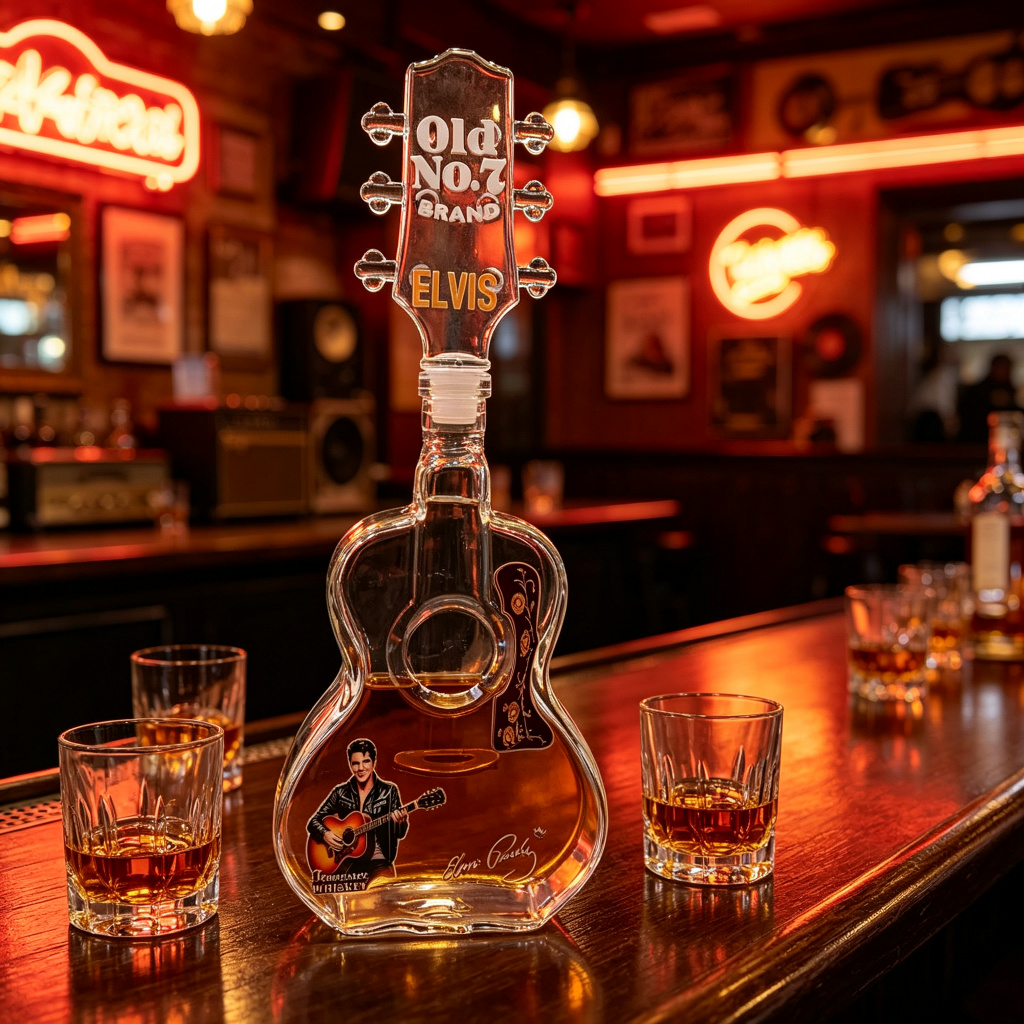 Elvis Presley Guitar Shaped Gl - Vintage Collectible Glass 评论和价格