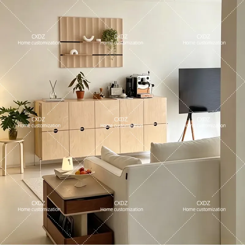 Retro Birch Wood Side Cabinet  - Vintage Collectible Glass 评论和价格