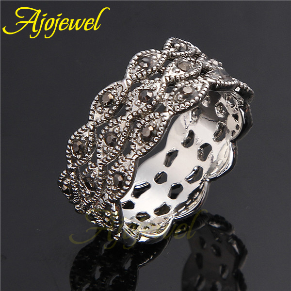 Ajojewel 3 Layer Rhinestone Ri - Vintage Collectible Items 评论和价格