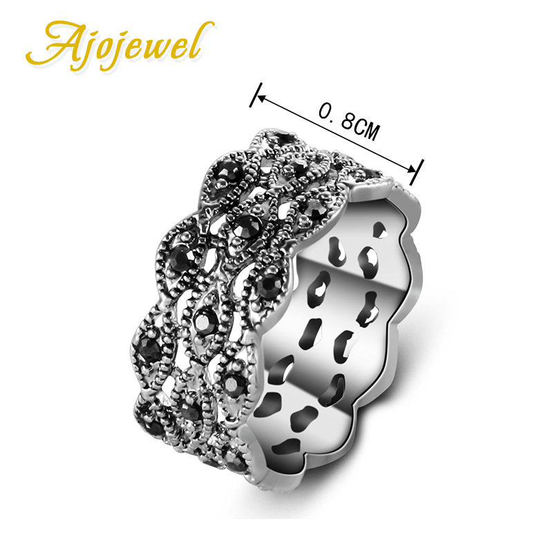 Ajojewel 3 Layer Rhinestone Ri - Vintage Collectible Items 评论和价格