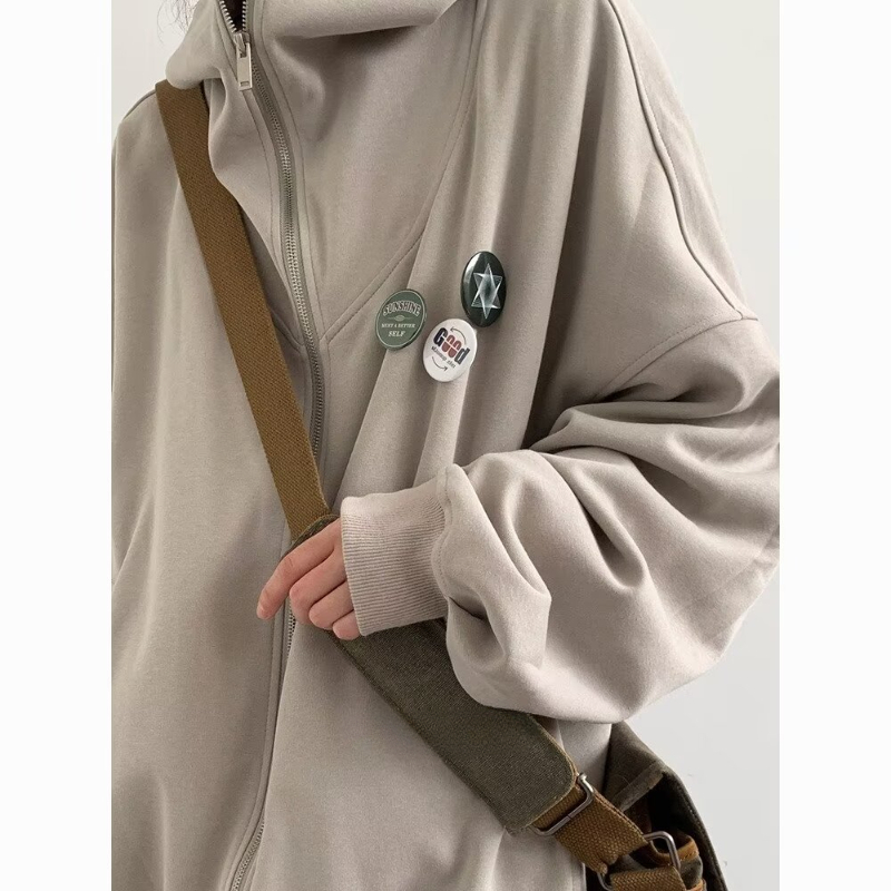 Autumn College Casual Set Men  - Vintage Zip Hoodie 评论和价格