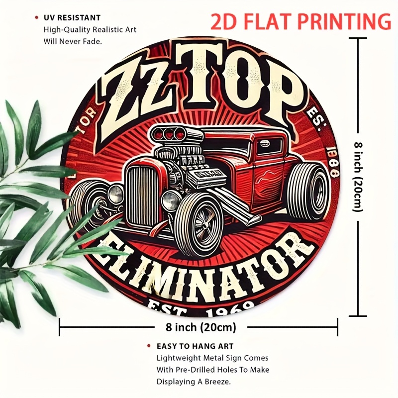 2D Flat, 1pc ZZ Top Eliminator - Vintage Collectible Plates 评论和价格