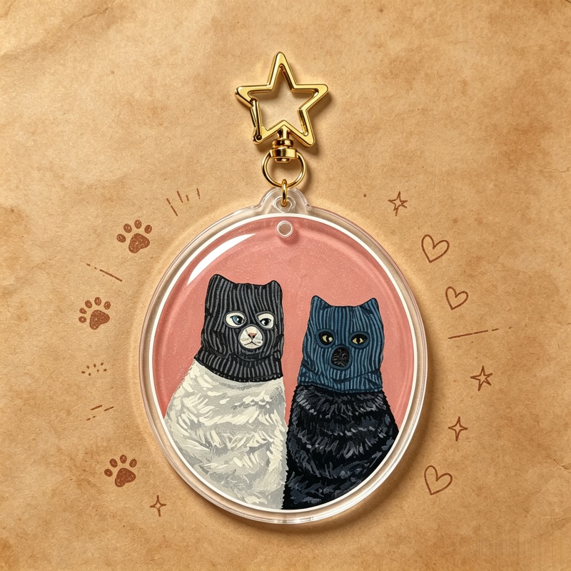 Serial Cuddlers Cat Acrylic Ke - Vintage Cartoon Collectible 评论和价格
