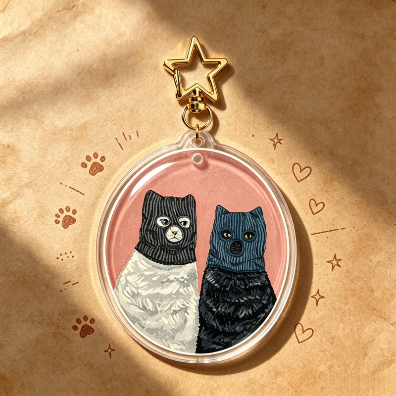 Serial Cuddlers Cat Acrylic Ke - Vintage Cartoon Collectible 评论和价格