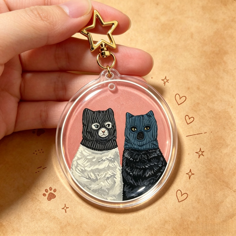 Serial Cuddlers Cat Acrylic Ke - Vintage Cartoon Collectible 评论和价格