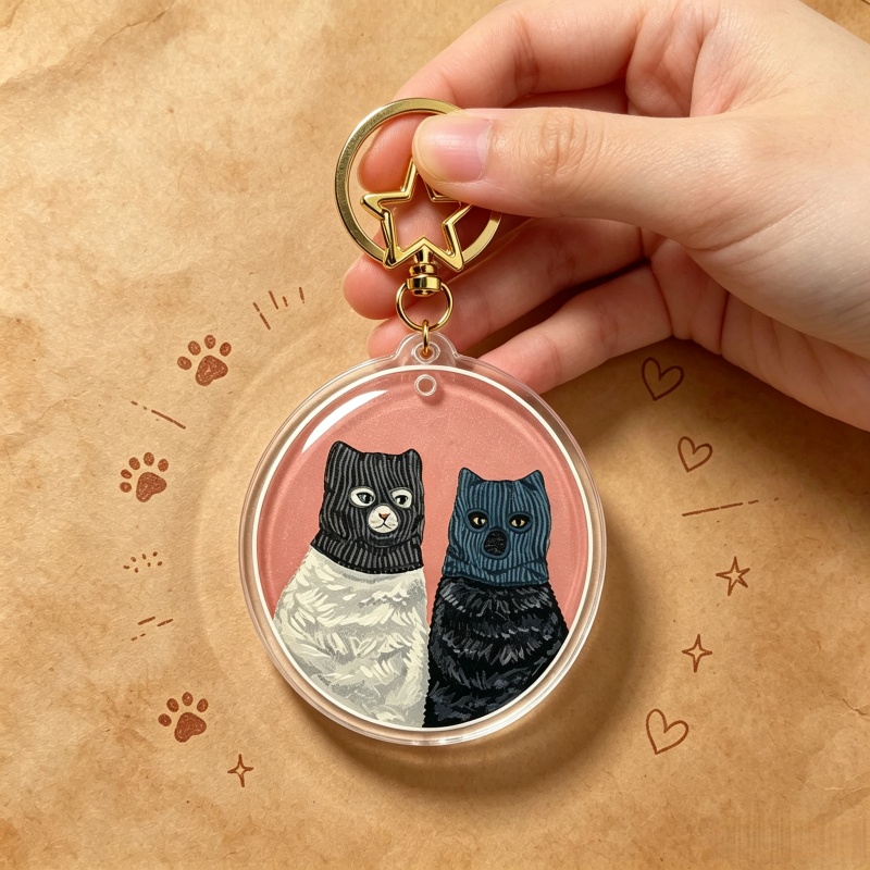 Serial Cuddlers Cat Acrylic Ke - Vintage Cartoon Collectible 评论和价格