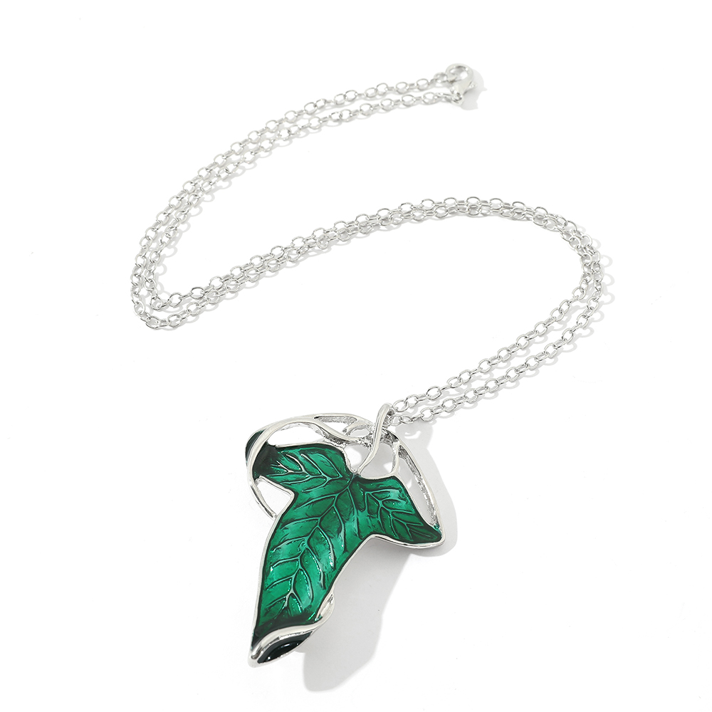 Vintage Green Leaf Pendant Nec - Vintage Jewelry Collection 评论和价格