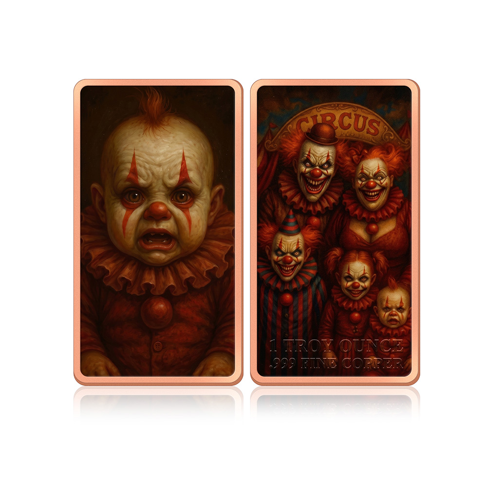 1 oz Copper Coin 6Pcs Horror C - Vintage Collectible Clowns 评论和价格