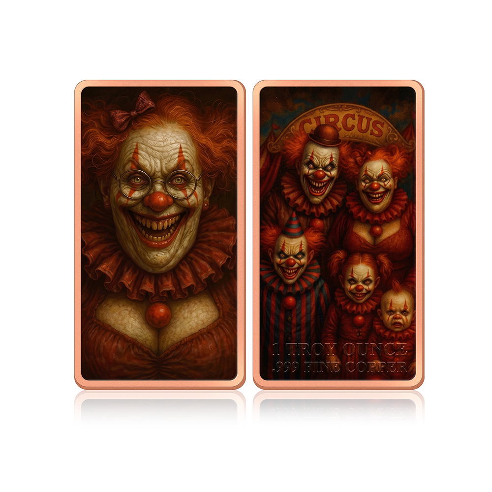1 oz Copper Coin 6Pcs Horror C - Vintage Collectible Clowns 评论和价格