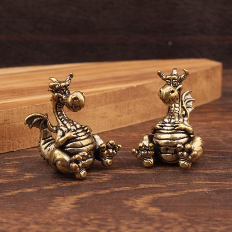 Cute Brass Dragon Figurines Vi - Vintage Cartoon Collectible 评论和价格