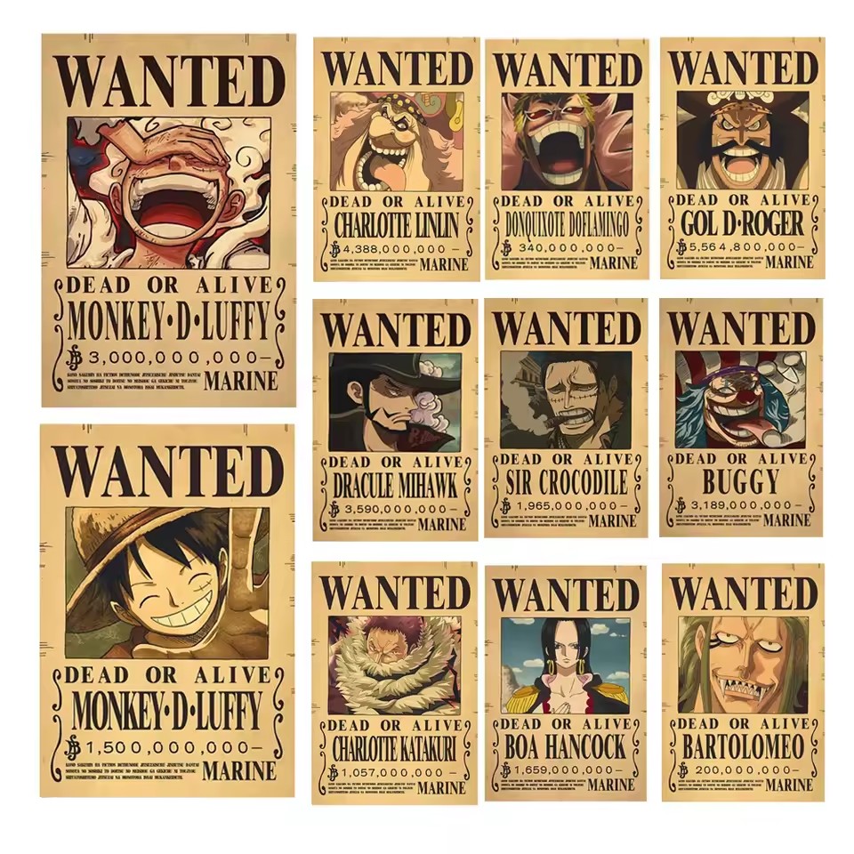 Anime One Piece Bounty Wanted  - Vintage Collectible Items 评论和价格