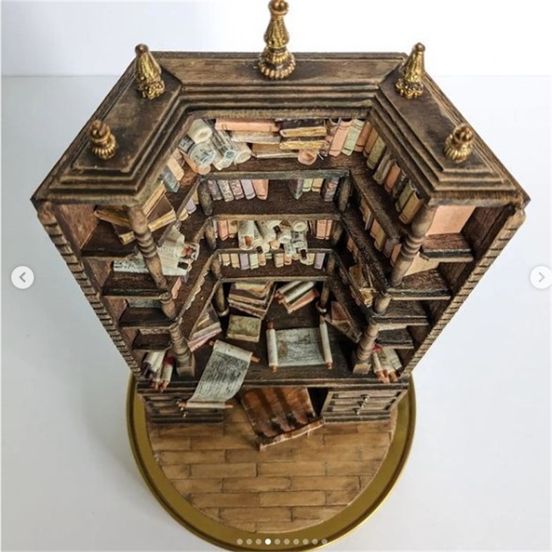 Miniature Bookcase Bookshelf D - Vintage Collectible Glass 评论和价格