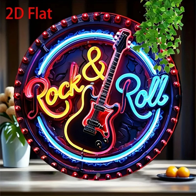 A Vintage Rock Neon Sign, 2Dfl - Vintage Collectible Plates 评论和价格