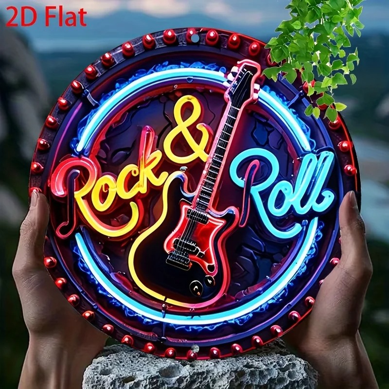 A Vintage Rock Neon Sign, 2Dfl - Vintage Collectible Plates 评论和价格
