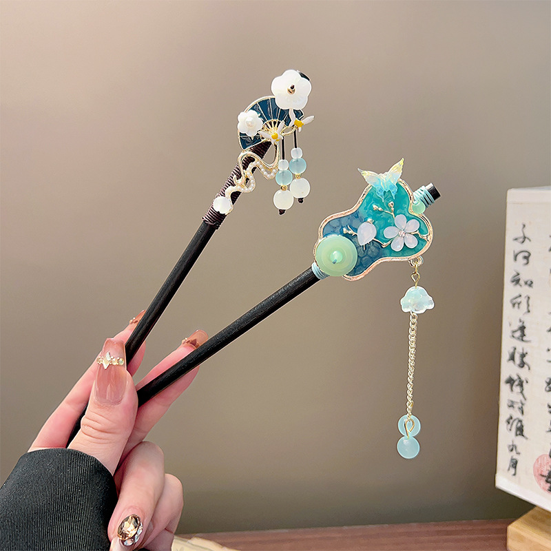 Classic Tassel Hair Stick Blac - Vintage Jewelry Collection 评论和价格