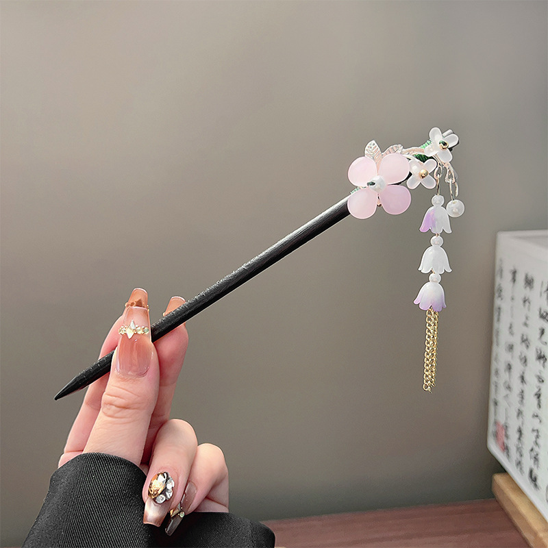 Classic Tassel Hair Stick Blac - Vintage Jewelry Collection 评论和价格
