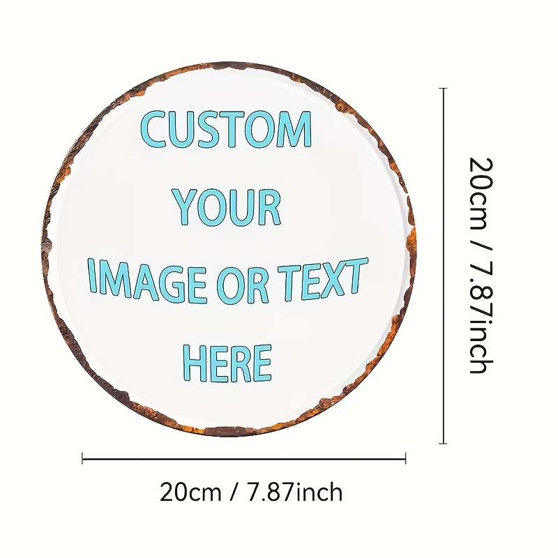 Custom Round Metal Tin Sign, P - Vintage Collectible Plates 评论和价格