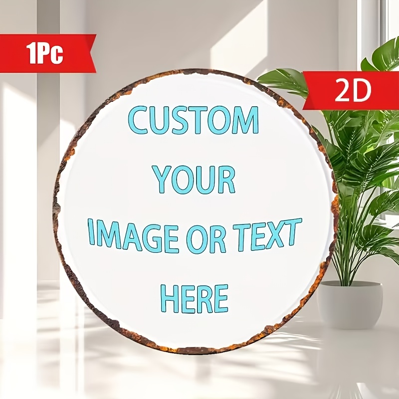 Custom Round Metal Tin Sign, P - Vintage Collectible Plates 评论和价格